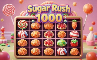 Sugar Rush 1000 Slot Cover mit buntem Candy-Design bei GambleZen