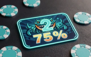 Zweite Einzahlung Bonuskarte 75% plus 75 Freispiele bei GambleZen